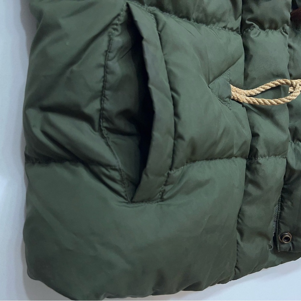 J. Crew Down Puffer Vest Womens Size XS Olive Green Full Zip Casual Preppy - Picture 10 of 13